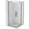 Mexen Velar Duo schuifdouchecabine 80 x 80 cm, mat glas, gun metal - 871-080-080-32-95