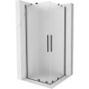 Mexen Velar Duo cabine de douche coulissante 100 x 100 cm, givré, gun metal - 871-100-100-32-95