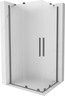 Mexen Velar Duo klizna tuš kabina klizna 90 x 80 cm, matirano, tamno metalik - 871-090-080-32-95