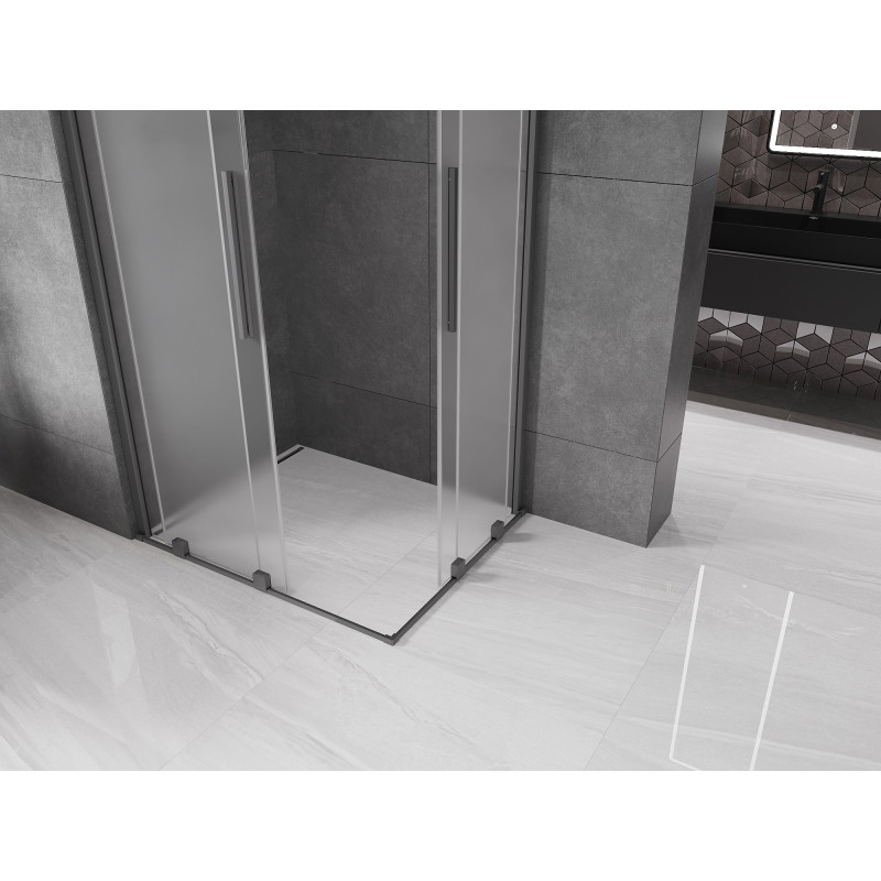 Mexen Velar Duo lükandustega dušinurk 100 x 90 cm, jäätunud, gun metal - 871-100-090-32-95