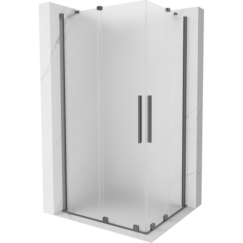 Mexen Velar Duo lükandustega dušinurk 100 x 90 cm, jäätunud, gun metal - 871-100-090-32-95