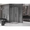 Mexen Velar Duo kabina prysznicowa rozsuwana 90 x 80 cm, szron, gun metal - 871-090-080-32-95