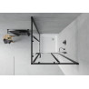 Mexen Rio square shower cabin 80 x 80 cm, transparent, black + tray, white - 860-080-080-70-00-4510