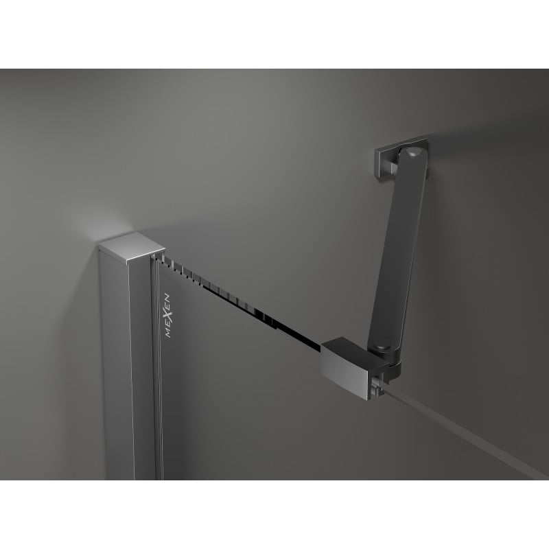 Mexen Velar Duo Duschkabine schiebbar 90 x 80 cm, Mattglas, Gun Metal - 871-090-080-32-95