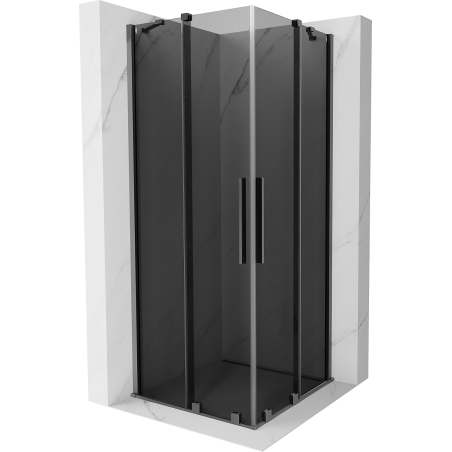 Mexen Velar Duo kabina prysznicowa rozsuwana 80 x 80 cm, grafit, gun metal - 871-080-080-42-95