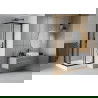 Mexen Rio cabina doccia quadrata 90 x 90 cm, trasparente, nero + piatto doccia Rio, bianco - 860-090-090-70-00-4510