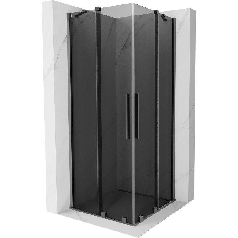 Mexen Velar Duo klizna tuš kabina klizna 90 x 90 cm, grafit, gun metal - 871-090-090-42-95