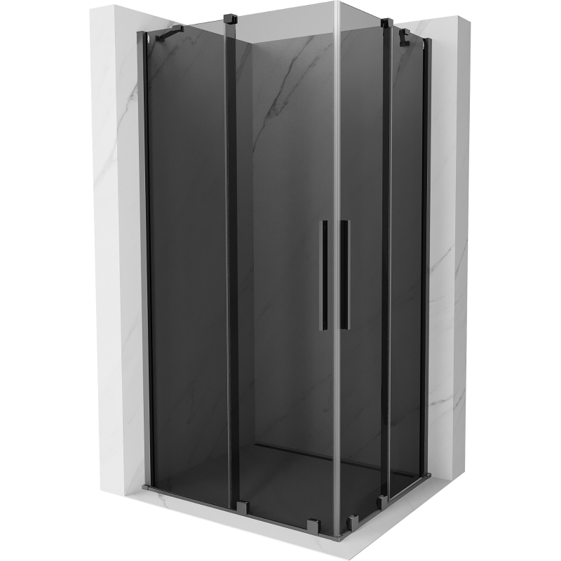 Mexen Velar Duo Schiebeduschkabine 90 x 80 cm, Graphit, Gun Metal - 871-090-080-42-95