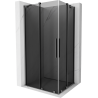 Mexen Velar Duo skjutbar duschkabin 90 x 80 cm, grafit, gun metal - 871-090-080-42-95