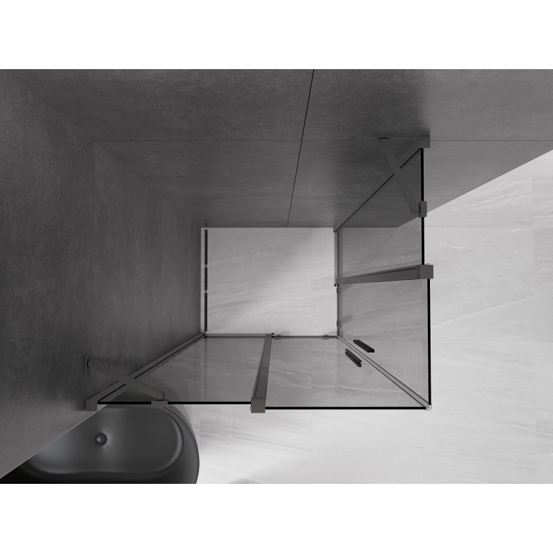 Mexen Velar Duo kabina prysznicowa rozsuwana 90 x 80 cm, grafit, gun metal - 871-090-080-42-95
