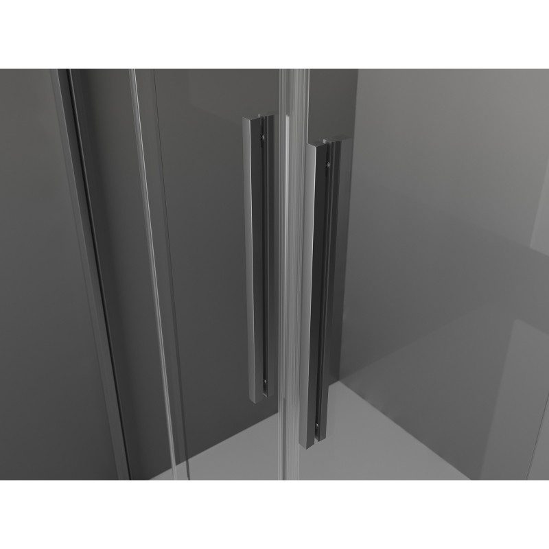 Mexen Velar Duo klizni tuš kabina klizna 80 x 80 cm, grafit, gun metal - 871-080-080-42-95
