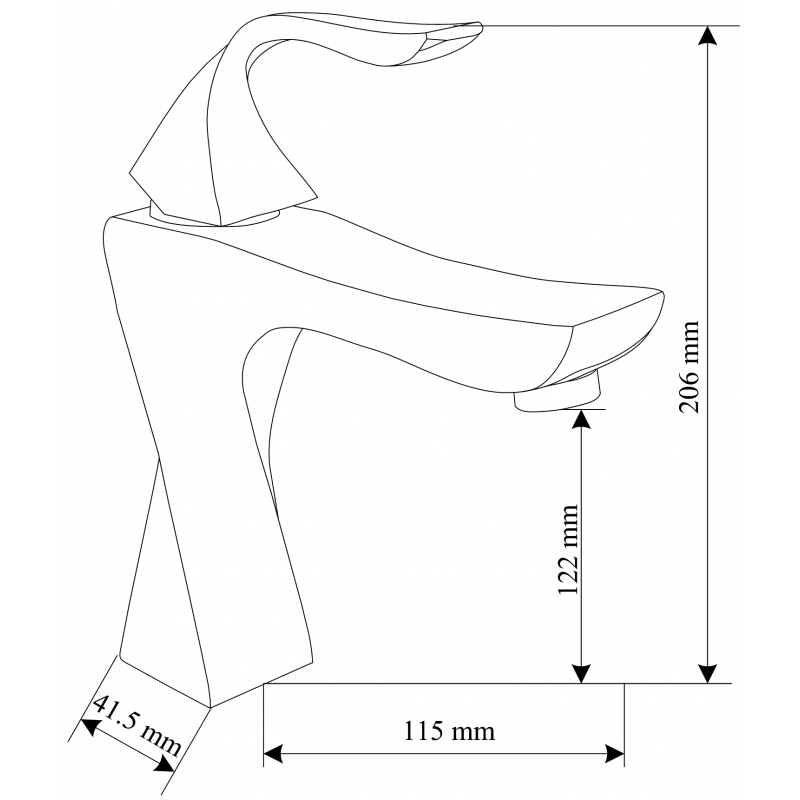 Mexen Estrella kopalna pipe, krom - 72300-00