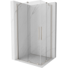 Mexen Velar Duo sliding shower enclosure 90 x 80 cm, transparent, brushed nickel - 871-090-080-02-97