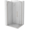 Mexen Velar Duo klizni tuš kabina 100 x 90 cm, prozirna, brušeni nikal - 871-100-090-02-97