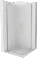 Mexen Velar Duo drsna pršna kabina 90 x 90 cm, mat, brušen nikel - 871-090-090-32-97