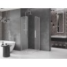 Mexen Velar Duo klizna tuš kabina 90 x 90 cm, mat staklo, brušeni nikal - 871-090-090-32-97