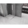 Mexen Velar Dvojna pršna kabina z drsnimi vrati 100 x 100 cm, matirano, brušen nikel - 871-100-100-32-97