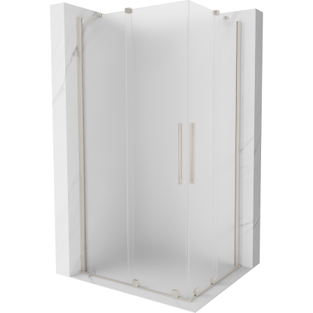 Mexen Velar Duo cabine de duche deslizante 100 x 90 cm, fosco, níquel escovado - 871-100-090-32-97