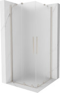 Mexen Velar Duo klizna tuš kabina 100 x 100 cm, mat, brušeni nikal - 871-100-100-32-97