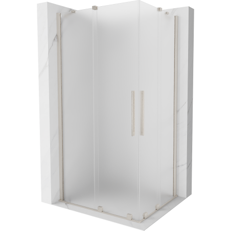 Mexen Velar Duo klizni tuš kabina 90 x 80 cm, matirano, brušeni nikal - 871-090-080-32-97