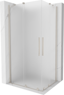 Mexen Velar Duo schuifdouchecabine 90 x 80 cm, ijs, geborsteld nikkel - 871-090-080-32-97