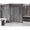 Mexen Velar Duo klizni tuš kabina 90 x 80 cm, matirano, brušeni nikal - 871-090-080-32-97