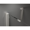 Mexen Velar Duo drsna pršna kabina 80 x 80 cm, motno steklo, brušen nikel - 871-080-080-32-97