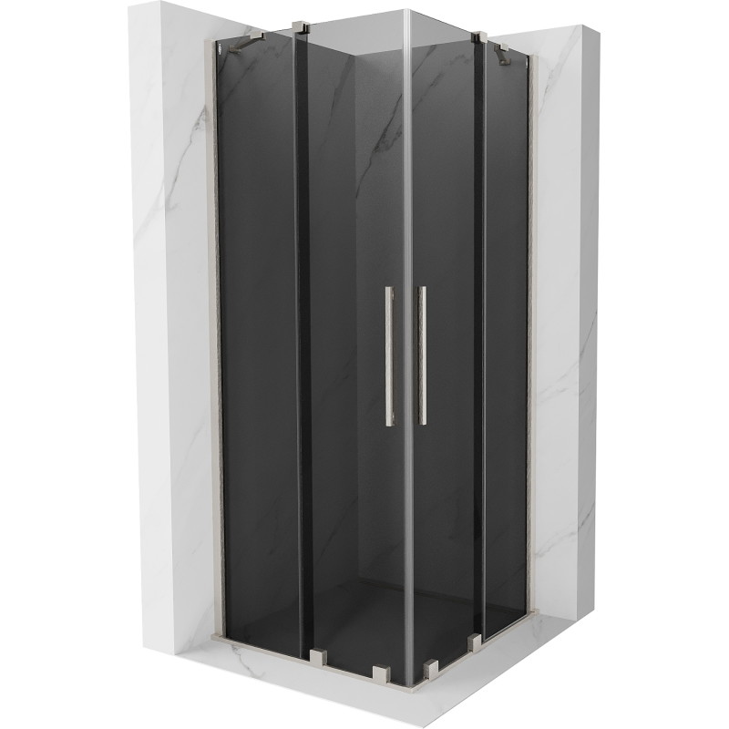 Mexen Velar Duo lükand dušinurk 90 x 90 cm, grafiit, harjatud nikkel - 871-090-090-42-97
