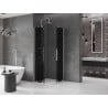 Mexen Velar Duo sliding shower cabin 100 x 100 cm, graphite, brushed nickel - 871-100-100-42-97