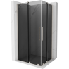 Mexen Velar Duo Sliding Shower Enclosure 100 x 90 cm, Graphite, Brushed Nickel - 871-100-090-42-97
