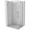 Mexen Velar L Duo Duschkabine schiebbar 90 x 80 cm, transparent, chrom - 871-090-080-02-03-01