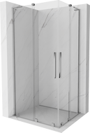 Mexen Velar L Duo klizna tuš kabina 90 x 80 cm, prozirna, krom - 871-090-080-02-03-01