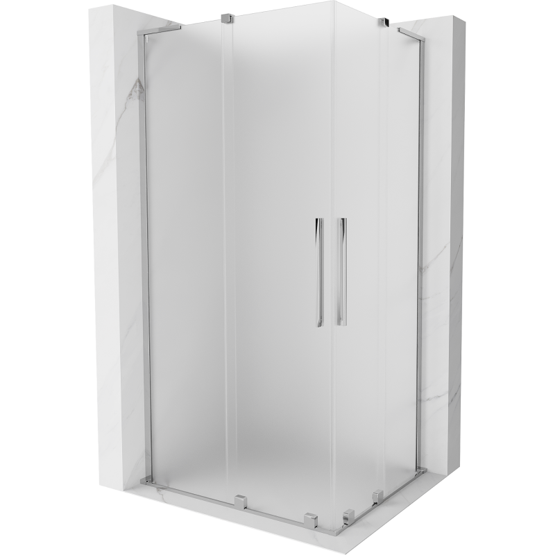 Mexen Velar L Duo kabina prysznicowa rozsuwana 90 x 80 cm, szron, chrom - 871-090-080-02-33-01