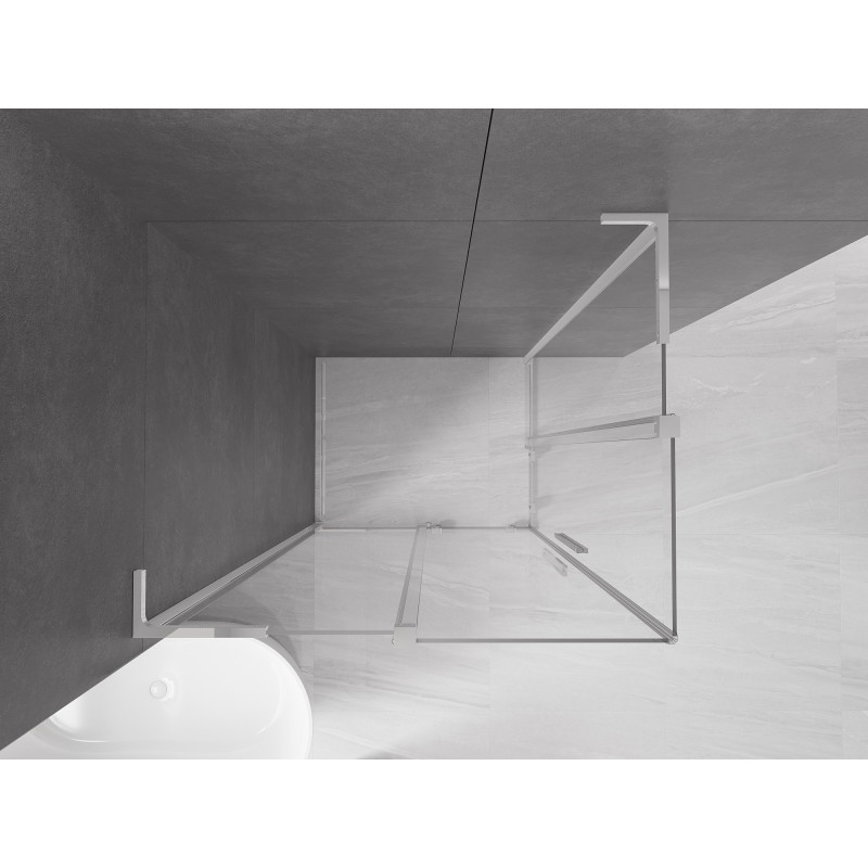 Mexen Velar L Duo lükandustega dušikabiin 100 x 90 cm, läbipaistev, kroom - 871-100-090-02-03-01