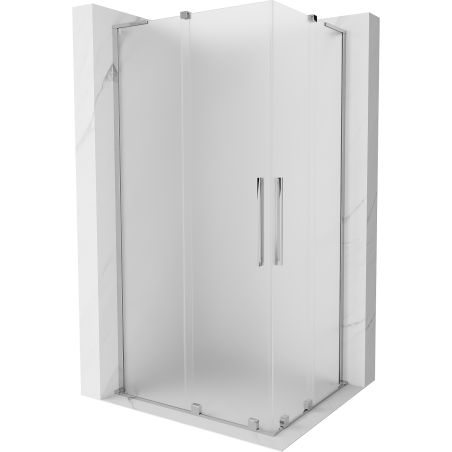 Mexen Velar L Duo schuifdouchecabine 100 x 90 cm, ijs, chroom - 871-100-090-02-33-01