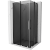 Mexen Velar L Duo Sliding Shower Enclosure 90 x 80 cm, Graphite, Chrome - 871-090-080-02-43-01