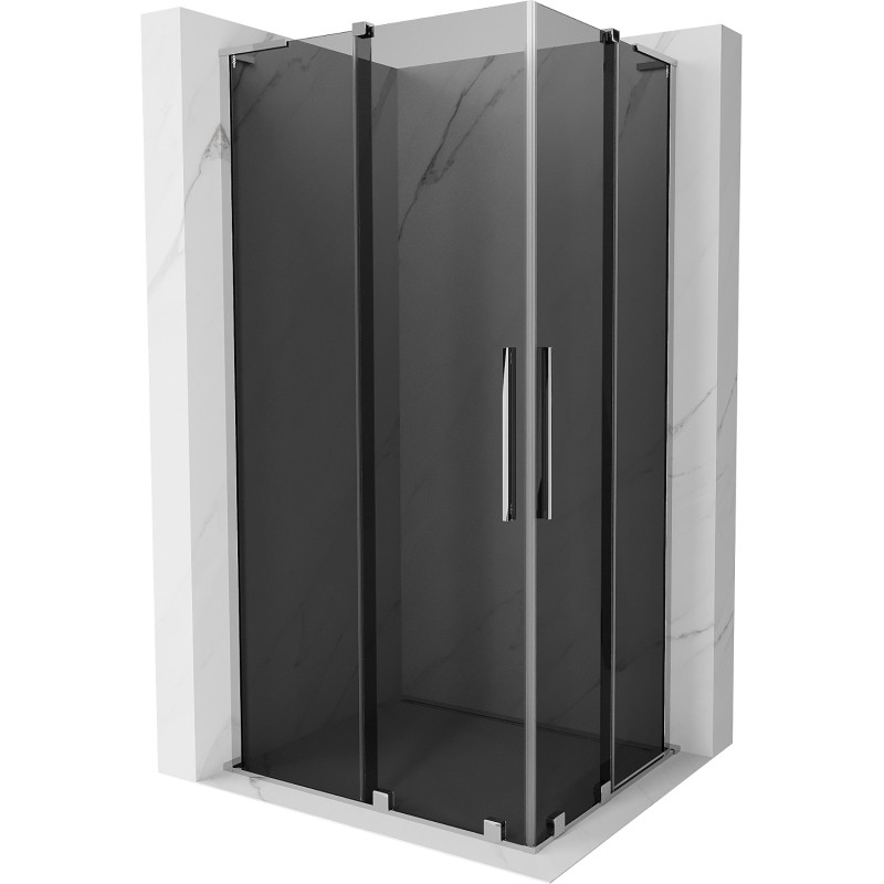 Mexen Velar L Duo klizni tuš kabina 100 x 90 cm, grafit, krom - 871-100-090-02-43-01