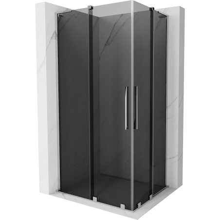 Mexen Velar L Duo cabine de douche coulissante 100 x 90 cm, graphite, chrome - 871-100-090-02-43-01
