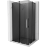 Mexen Velar L Duo schuifbare douchecabine 100 x 90 cm, grafiet, chroom - 871-100-090-02-43-01
