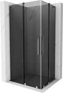 Mexen Velar L Duo cabina doccia scorrevole 100 x 90 cm, grafite, cromo - 871-100-090-02-43-01