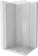Mexen Velar L Duo klizna tuš kabina 100 x 90 cm, prozirna, bijela - 871-100-090-02-03-20