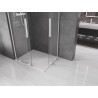 Mexen Velar L Duo liuguksega dušinurk 90 x 80 cm, läbipaistev, valge - 871-090-080-02-03-20