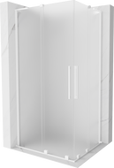 Mexen Velar L Duo Duschkabine schiebbar 100 x 90 cm, gefrostet, weiß - 871-100-090-02-33-20