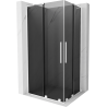 Mexen Velar L Duo cabine de douche coulissante 90 x 80 cm, graphite, blanche - 871-090-080-02-43-20