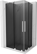 Mexen Velar L Duo Duschkabine Schiebetür 100 x 90 cm, grafit, weiß - 871-100-090-02-43-20