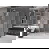 Mexen Velar L Duo Duschkabine schiebbar 100 x 90 cm, gefrostet, weiß - 871-100-090-02-33-20