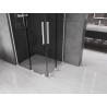Mexen Velar L Duo lükandustega dušinurk 100 x 90 cm, grafiit, valge - 871-100-090-02-43-20