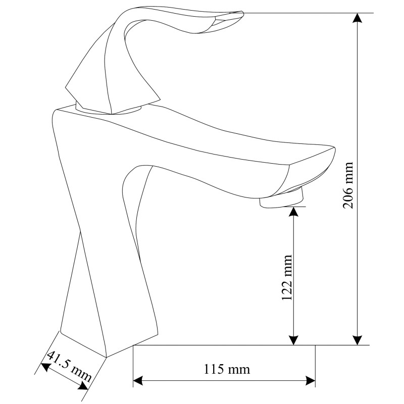 Mexen Estrella R02 vanni komplekt, kroom - 72303R02-00
