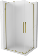 Mexen Velar L Duo klizna tuš kabina 90 x 80 cm, matirano staklo, zlatna - 871-090-080-02-33-50