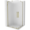 Mexen Velar L Duo cabine de douche coulissante 100 x 90 cm, givrée, or - 871-100-090-02-33-50